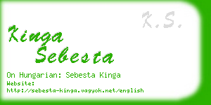 kinga sebesta business card